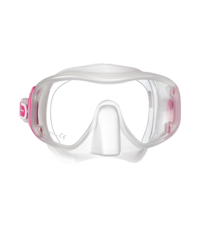 Masque monoverre sans cerclage Mares Juno en silicone pour la plongée et le snorkeling - visage normal