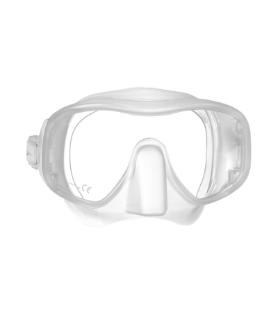 Masque monoverre sans cerclage Mares Juno en silicone pour la plongée et le snorkeling - visage normal