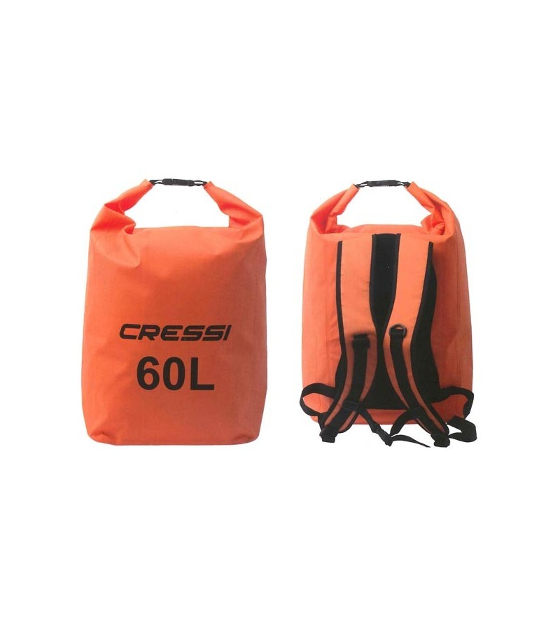 Sac à dos étanche Cressi Dry Back Pack pour la plongée, apnée, nage, navigation, plage, activités aquatiques et outdoor - 60L