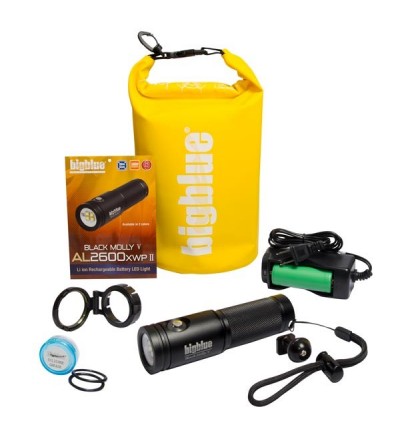 Lampe de plongée à LED bigblue AL2600XWP 2600 lumens pour l'exploration et la photo/vidéo sous-marine 
