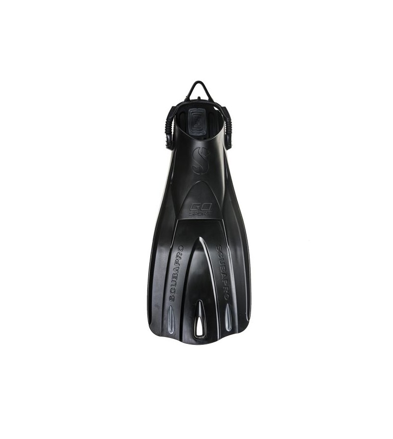 Palmes réglables de plongée Scubapro Go Sport. Légères et peu encombrantes, parfaites pour les voyages - Noir