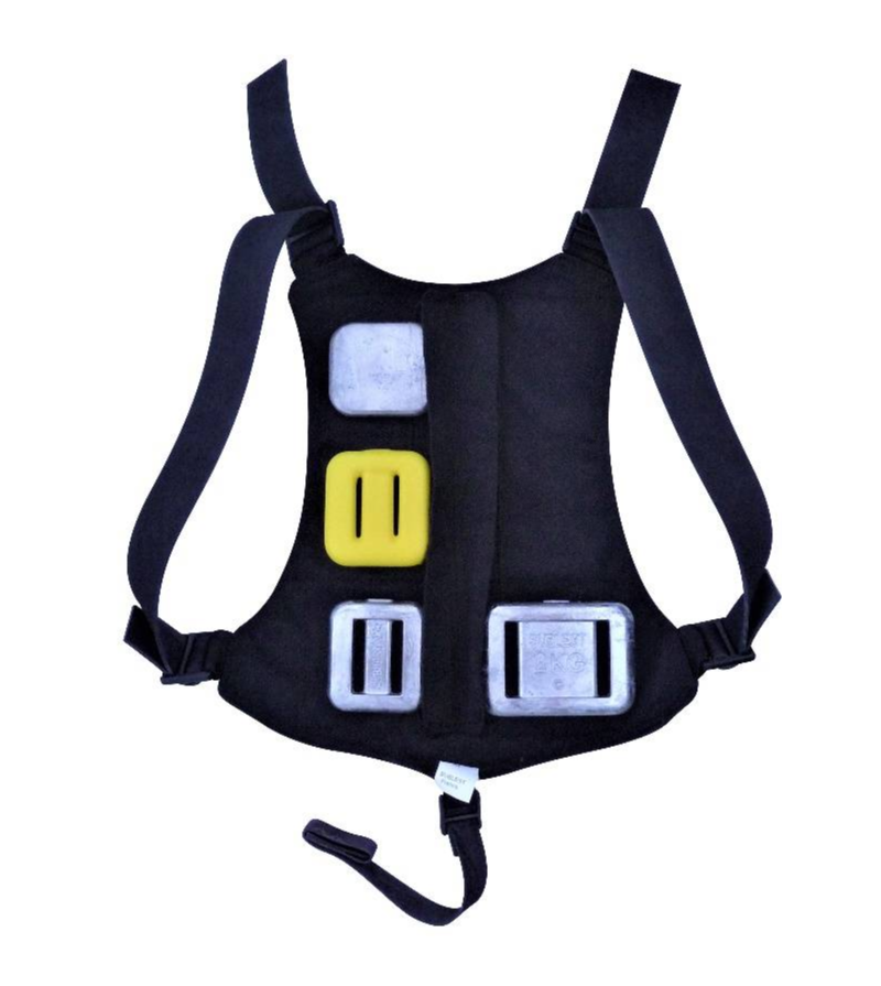 Gilet baudrier 6 poches vides avec bretelles sans boucle pectorale