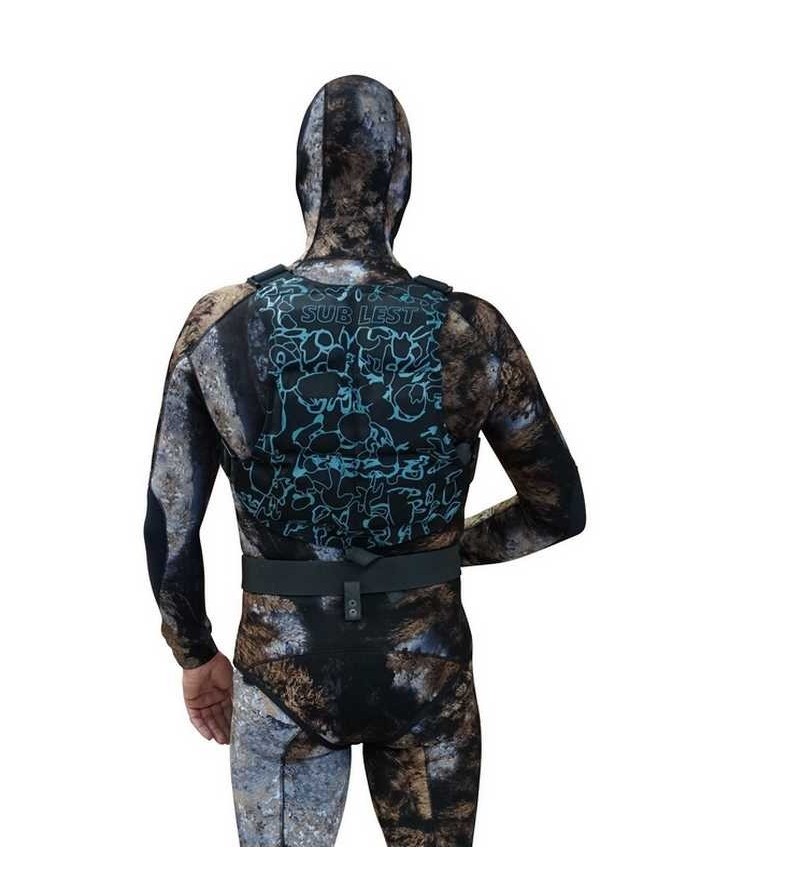 Gilet baudrier 6 poches vides avec bretelles sans boucle pectorale