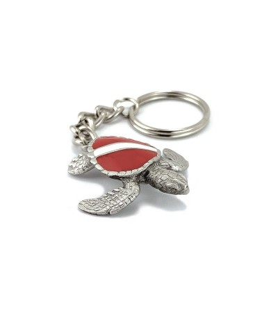 Porte clé tortue drapeau