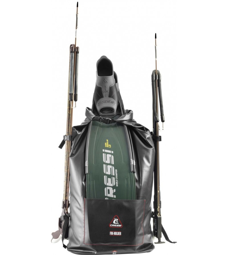 Sac à dos 60 litres étanche en PVC noir Cressi Dry Gara pour la chasse, la plongée sous-marine, l'apnée et la nage