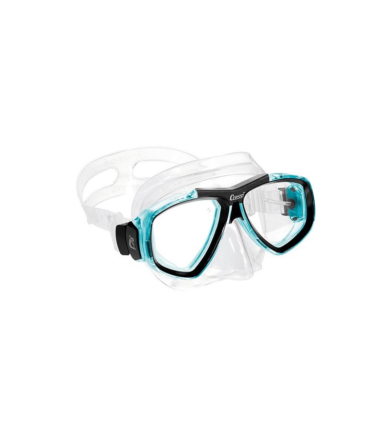 Masque Cressi Focus en silicone transparent ou noir pour la plongée, l'apnée & le snorkeling. En jaune, bleu, rose, noir