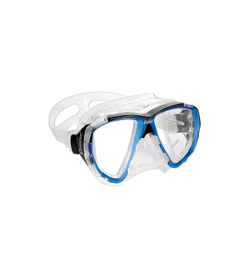 Masque Cressi Big Eyes en silicone transparent ou noir pour la plongée, l'apnée & le snorkeling. Jaune, bleu, azur, rose, noir