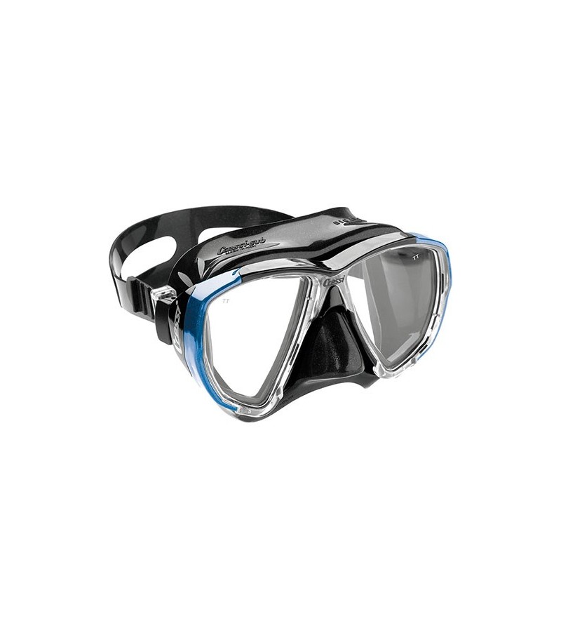 Masque Cressi Big Eyes en silicone transparent ou noir pour la plongée, l'apnée & le snorkeling. Jaune, bleu, azur, rose, noir