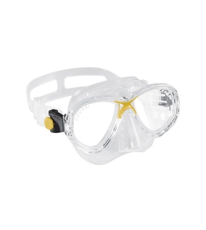 Masque à deux verres Cressi Marea en silicone transparent pour le snorkeling et la natation mais aussi pour la plongée. Bleu