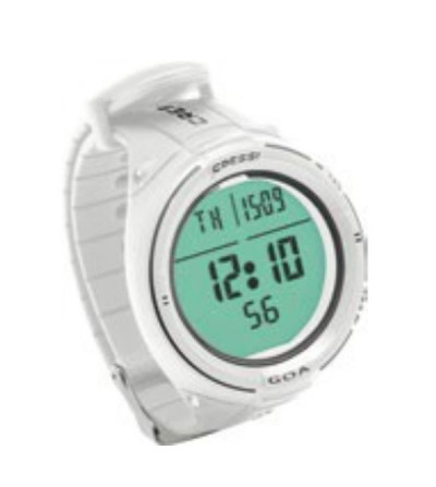 Montre ordinateur de plongée et apnée Cressi Goa - blanc - noir
